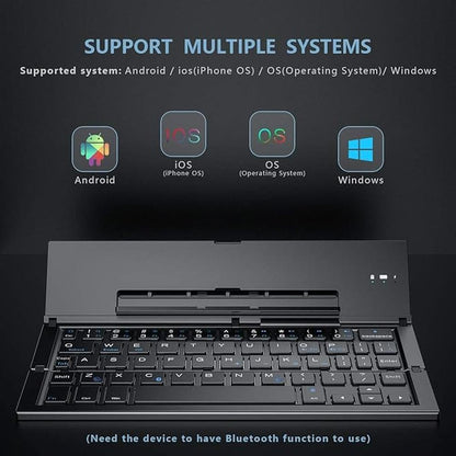 Keyboard Portable: Geyes Foldable Bluetooth Keyboard – Side View