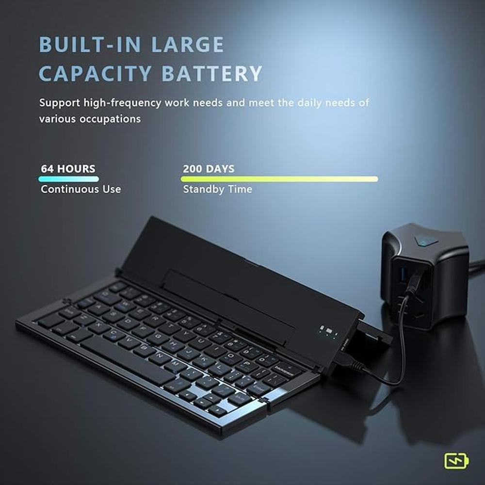 Keyboard Portable: Geyes Foldable Bluetooth Keyboard – Packaging