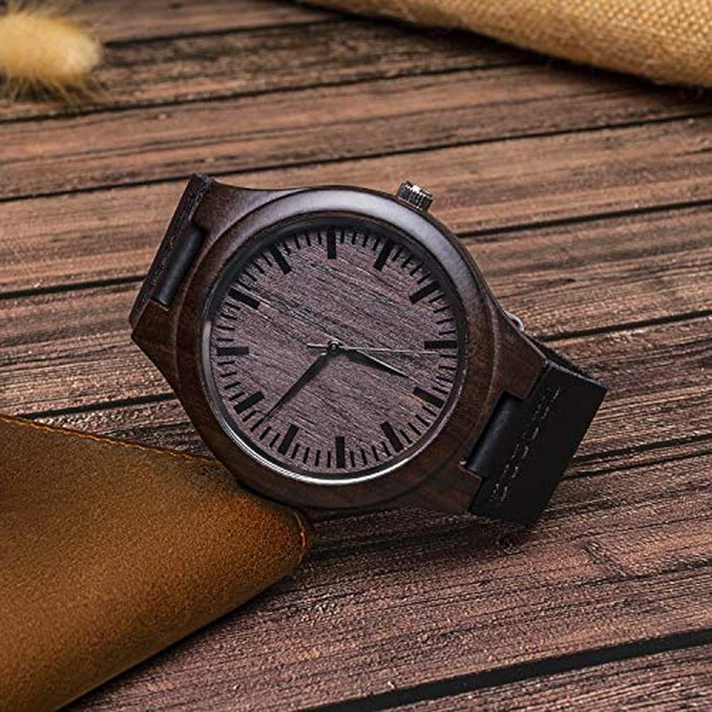 Engraved Wooden Watch: Unique Wedding Gifts Anniversary for – In Use