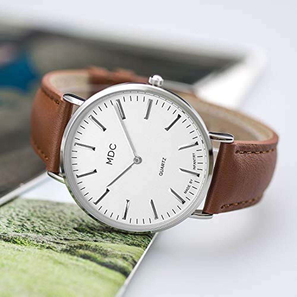 Infantry Classic: MDC Brown Leather Watch – In Use