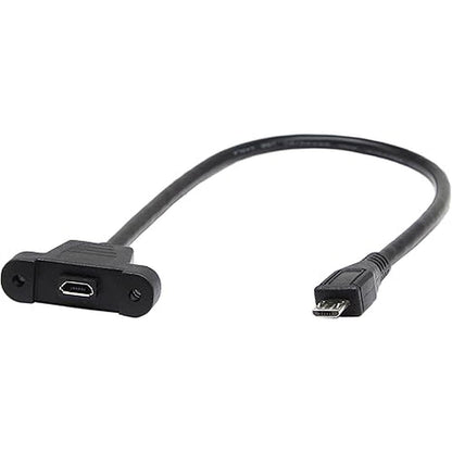 Cable Data: zdyCGTime 30cm Micro USB Panel Mount Cable – Front View