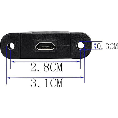 Cable Data: zdyCGTime 30cm Micro USB Panel Mount Cable – Close-up Detail