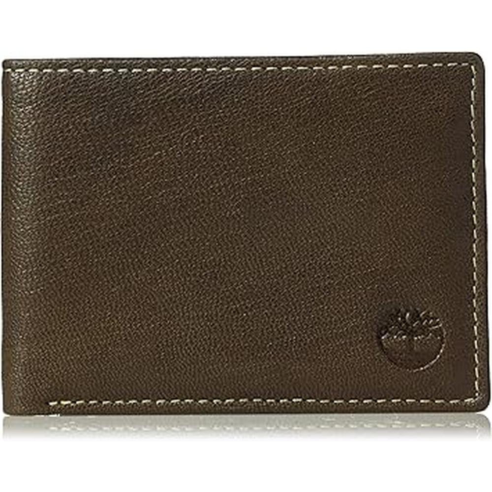 Timberland Men's Leather Passcase Security RFID Wallet – Front View
