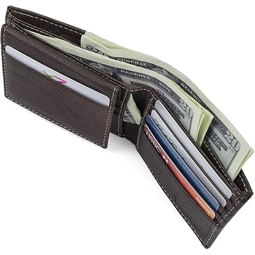 Timberland Men's Leather Passcase Security RFID Wallet – Close-up Detail