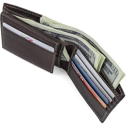Timberland Men's Leather Passcase Security RFID Wallet – Close-up Detail