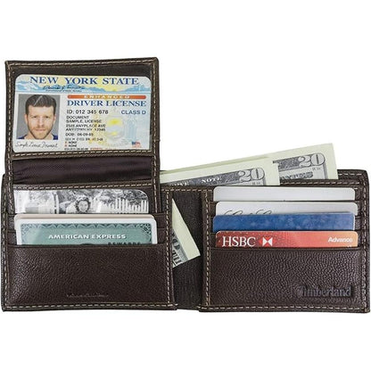 Timberland Men's Leather Passcase Security RFID Wallet – In Use