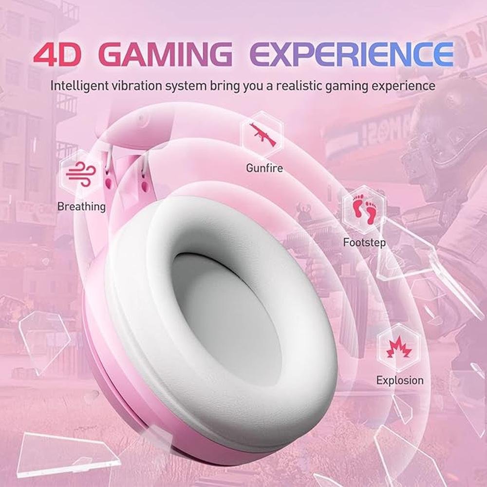 SOMIC G951pink Gaming Headset for PC – Close-up Detail