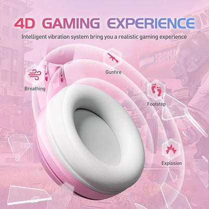 SOMIC G951pink Gaming Headset for PC – Close-up Detail