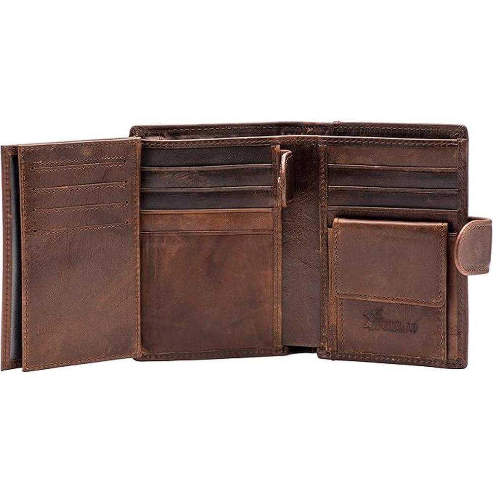 Pokofo Large: Premium RFID Genuine Leather Card Holder – Front View