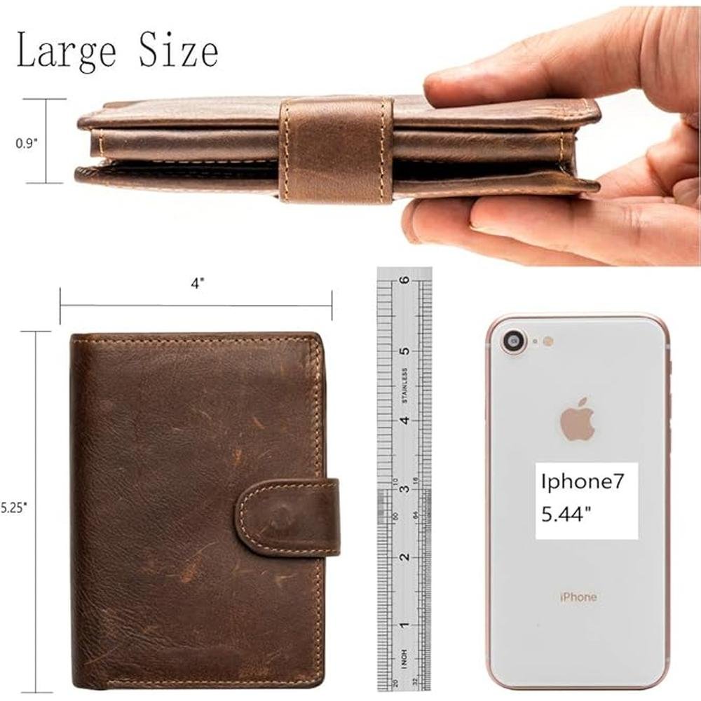 Pokofo Large: Premium RFID Genuine Leather Card Holder – Side View