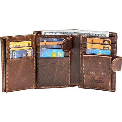Pokofo Large: Premium RFID Genuine Leather Card Holder – Close-up Detail