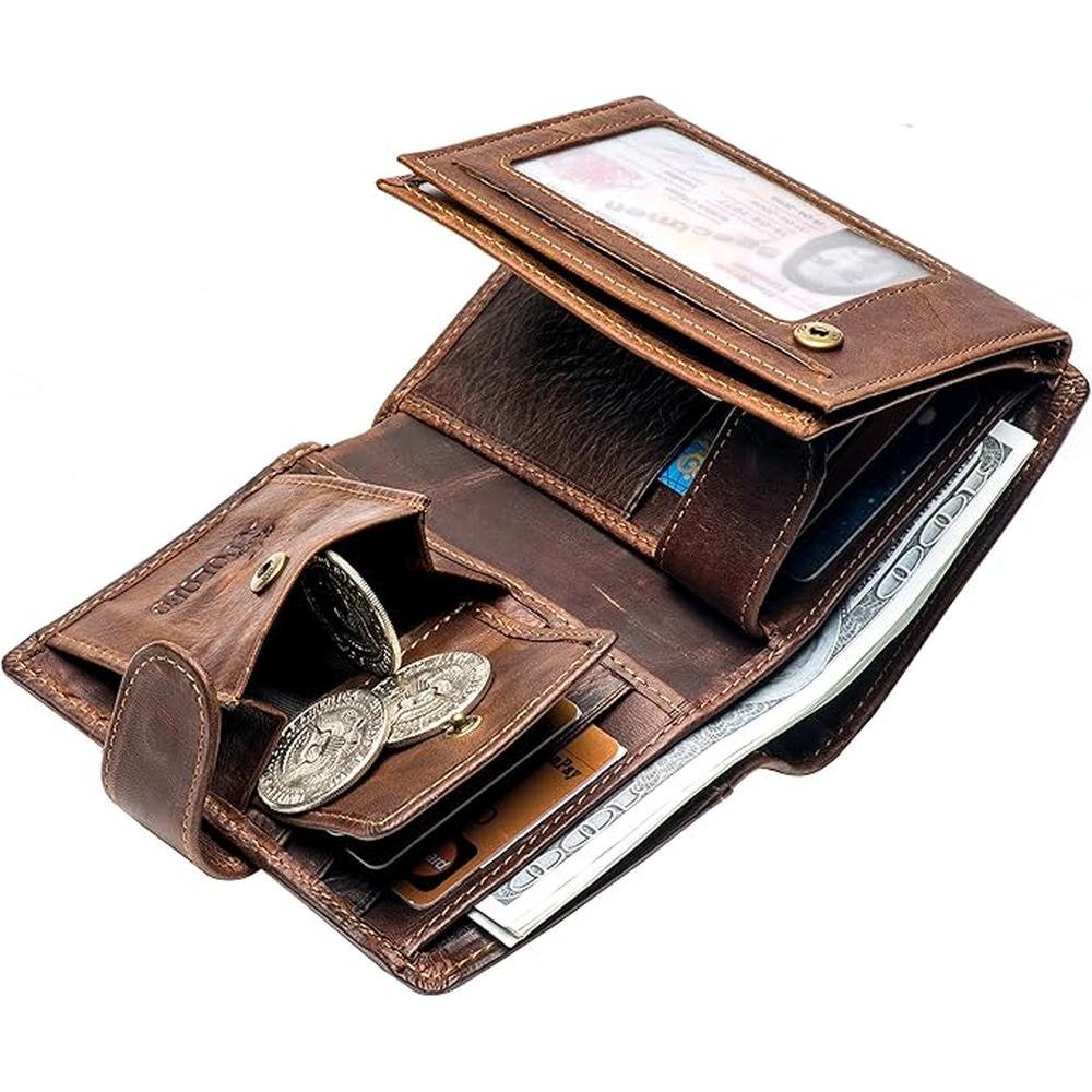 Pokofo Large: Premium RFID Genuine Leather Card Holder – In Use