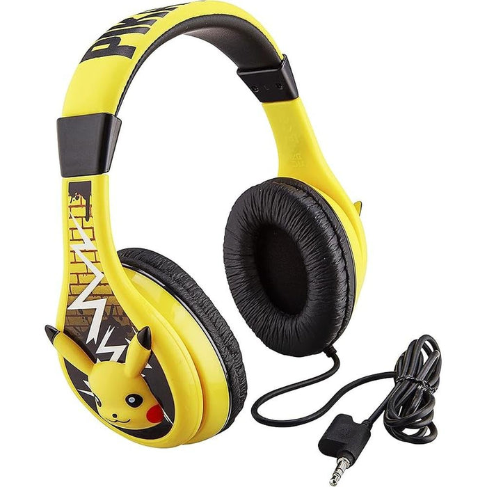 Pokemon Pikachu Wired Kids Headphones – Front View