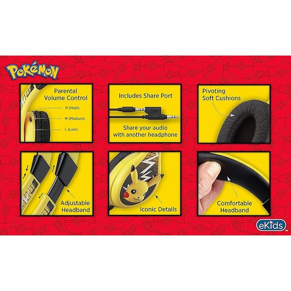 Pokemon Pikachu Wired Kids Headphones – Packaging