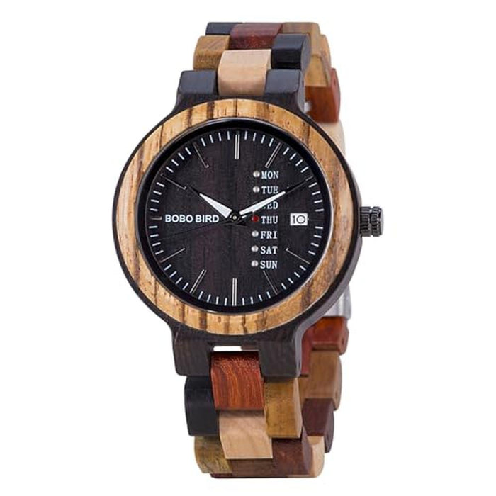 Women Watches: GUANKE Wooden Colorful Bamboo Watches – Front View