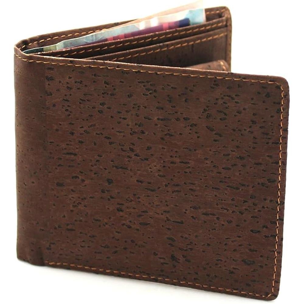 Vegan Boshiho: RFID Blocking Cork Wallet Slim Bifold – Front View