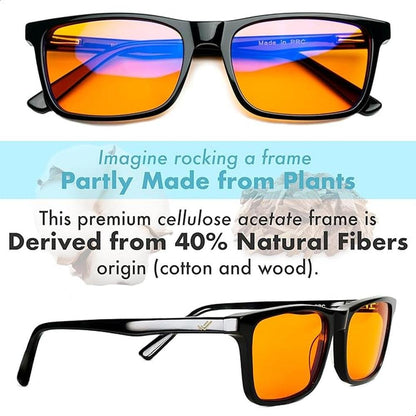 Glasses Blue Light Blocking: THL SLEEP Orange Blue Light – Side View