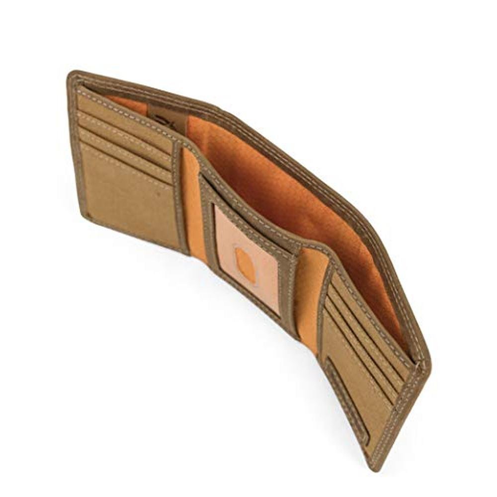 Timberland Men: Timberland PRO Men's Leather RFID Trifold – Close-up Detail
