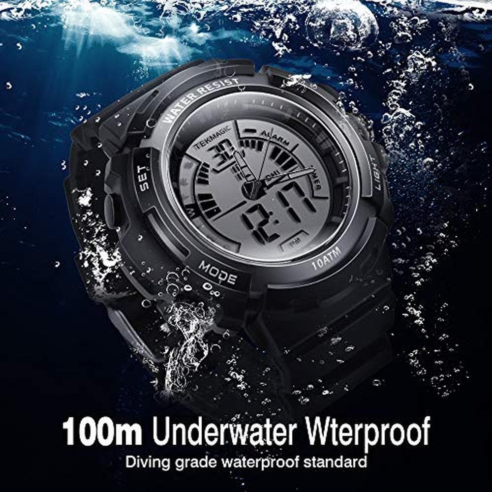 TEKMAGIC Digital Swimming Wrist Sports Watch – Side View