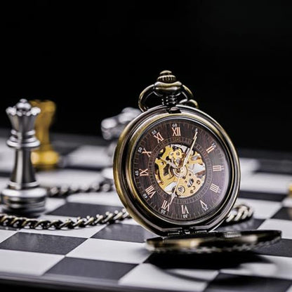Treeweto Antique: Mens Pocket Watch Skeleton Mechanical – Packaging