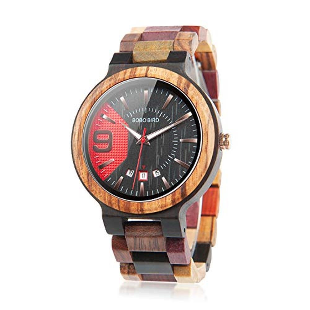 Men Bobo: BOBO BIRD Colorful Wooden Watches – Front View