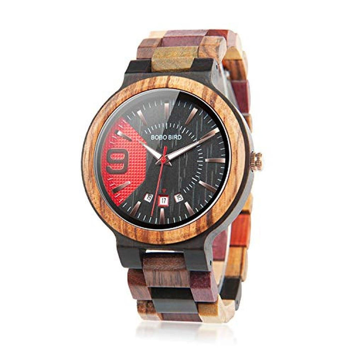 Men Bobo: BOBO BIRD Colorful Wooden Watches – Front View