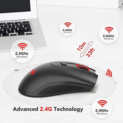 Redragon M652 Optical 2.4G Wireless Mouse with USB Receiver – In Use