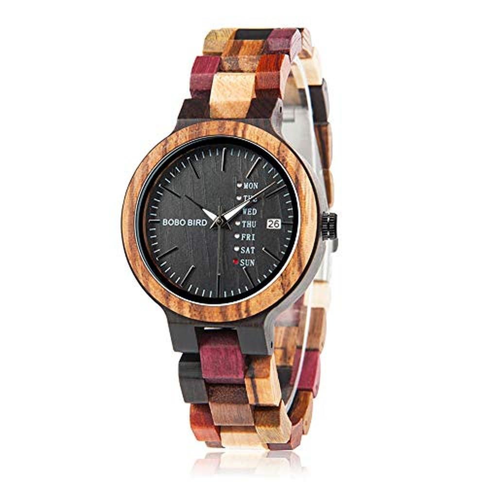 Wood Bobo Watches: BOBO BIRD Women Wood Watches Colorful – Front View