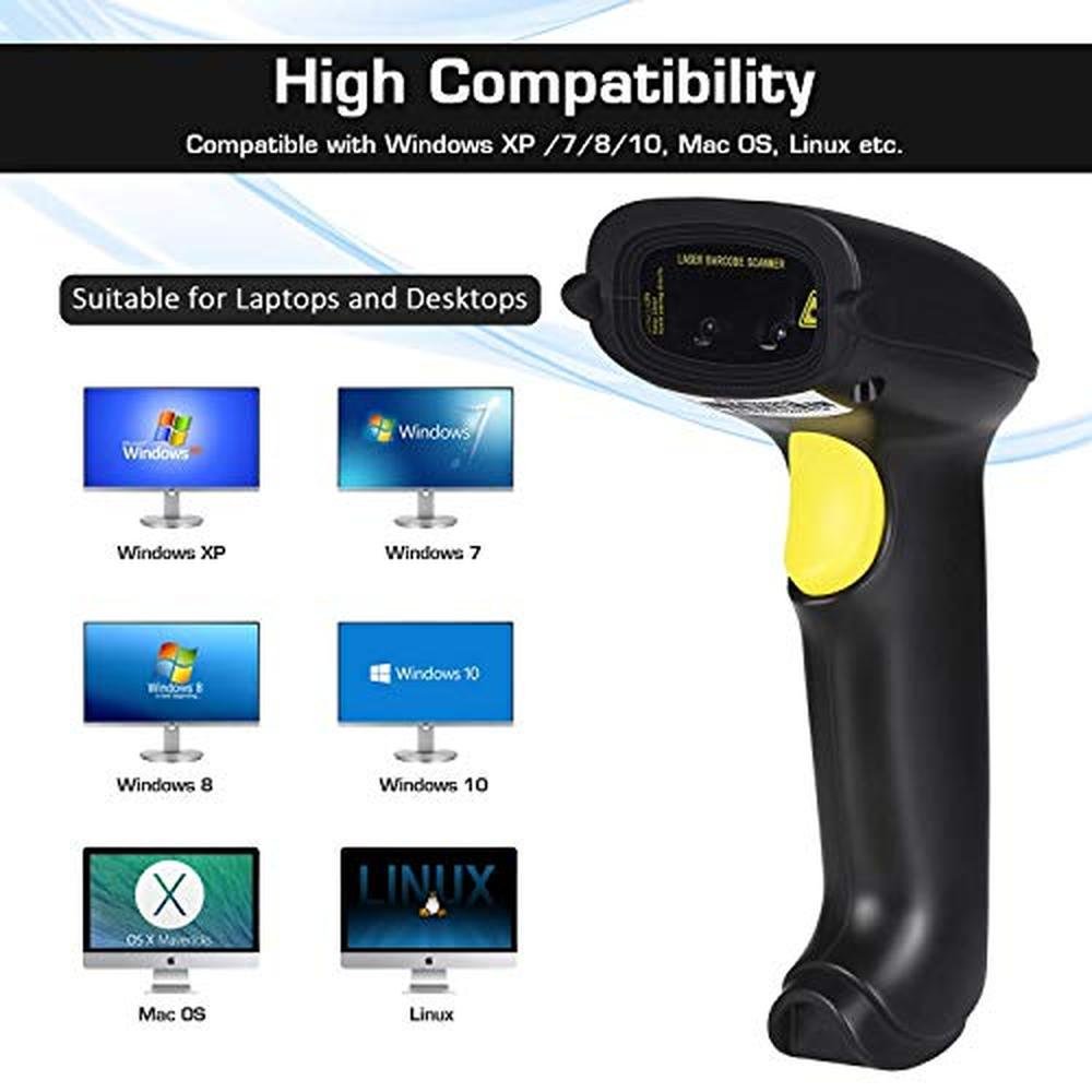 Scanner Wonenice: WoneNice Hands-Free USB Barcode Scanner – Close-up Detail