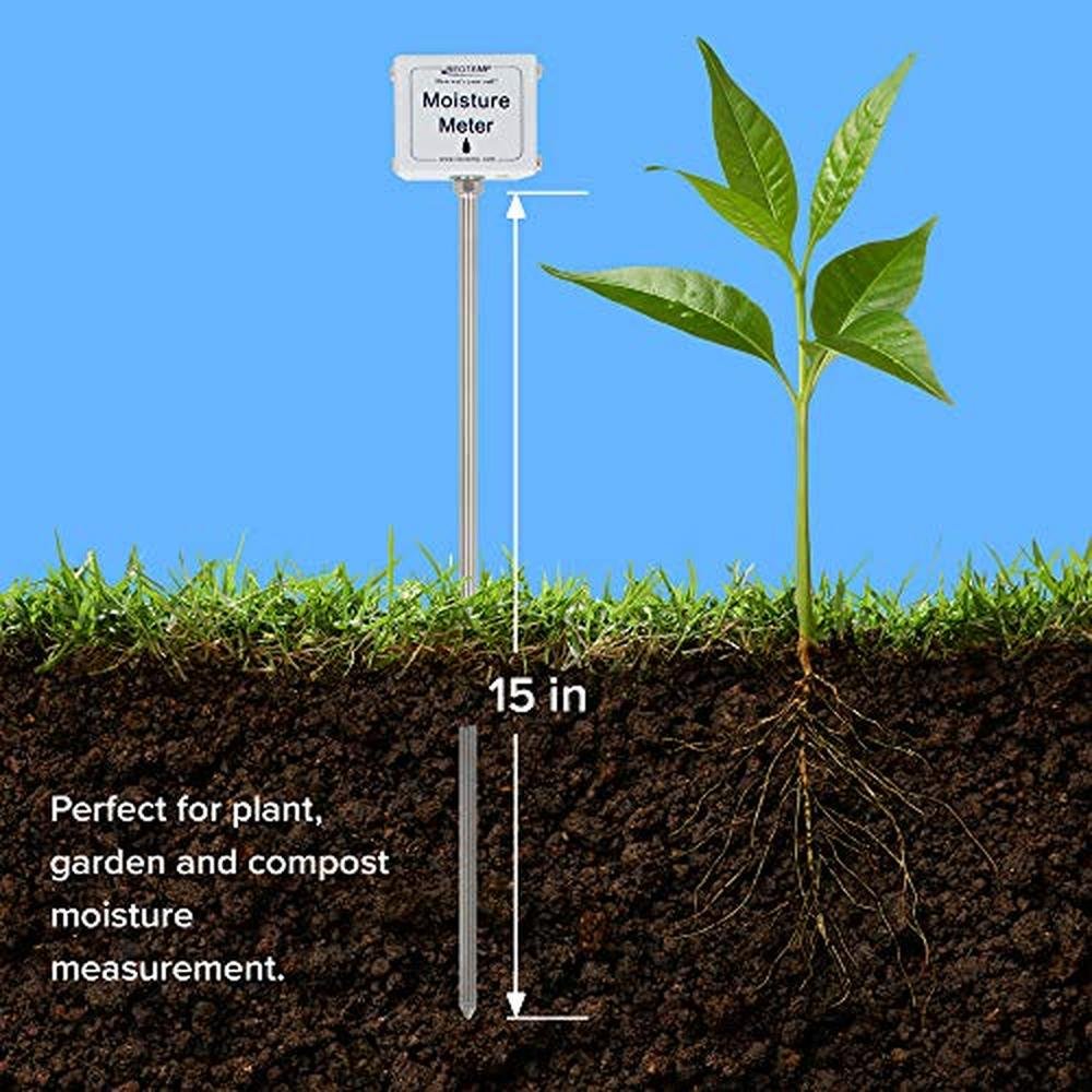 Garden Moisture Meter: Reotemp 15-Inch Premium-Grade Garden – Close-up Detail