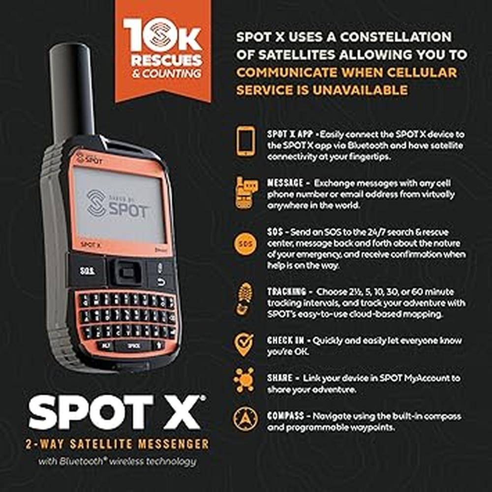 Way Spot: SPOT X with Bluetooth 2-Way GPS Satellite – Side View