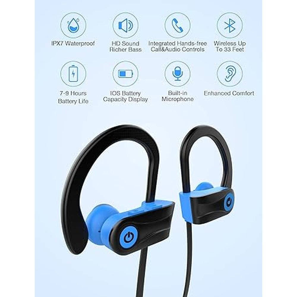 Bluetooth Headphones: Otium Wireless Sports Earbuds – Side View