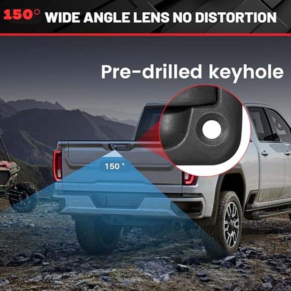 Camera Red: RED WOLF Tailgate Handle with Reverse Backup – Side View