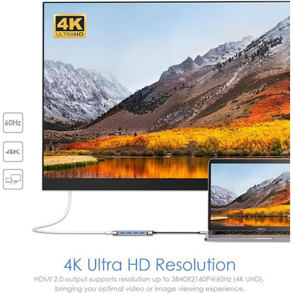 LENTION USB-C Multi-Port Hub with 4K HDMI Output – In Use