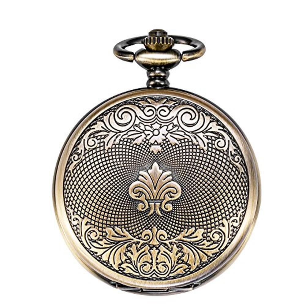 Pocket Treeweto: TREEWETO Bronze Rudder Pocket Watch Double – Close-up Detail