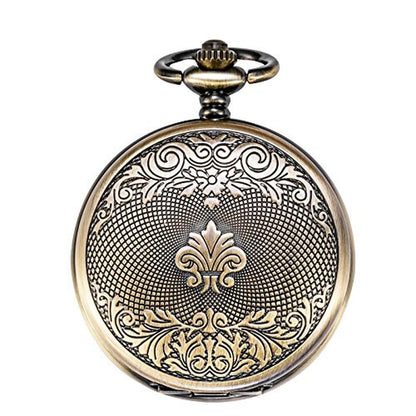 Pocket Treeweto: TREEWETO Bronze Rudder Pocket Watch Double – Close-up Detail