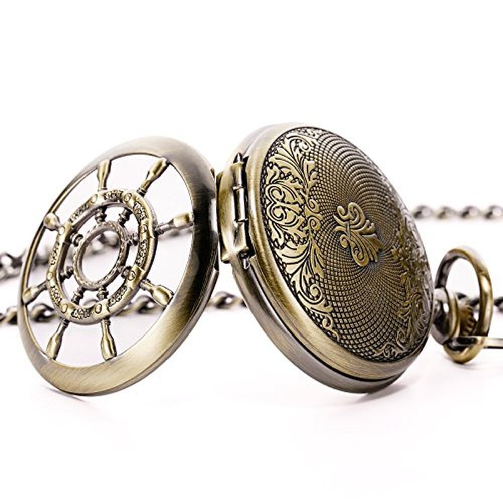 Pocket Treeweto: TREEWETO Bronze Rudder Pocket Watch Double – Packaging