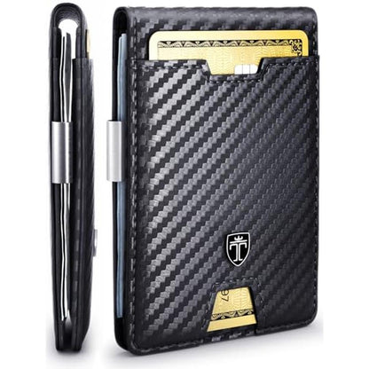 TRAVANDO Mens Wallet with Money Clip AUSTIN RFID Blocking – Front View