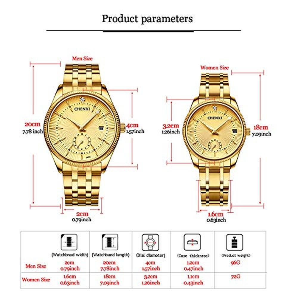 MASTOP Couple Watches: Golden Stainless Steel Waterproof – Packaging