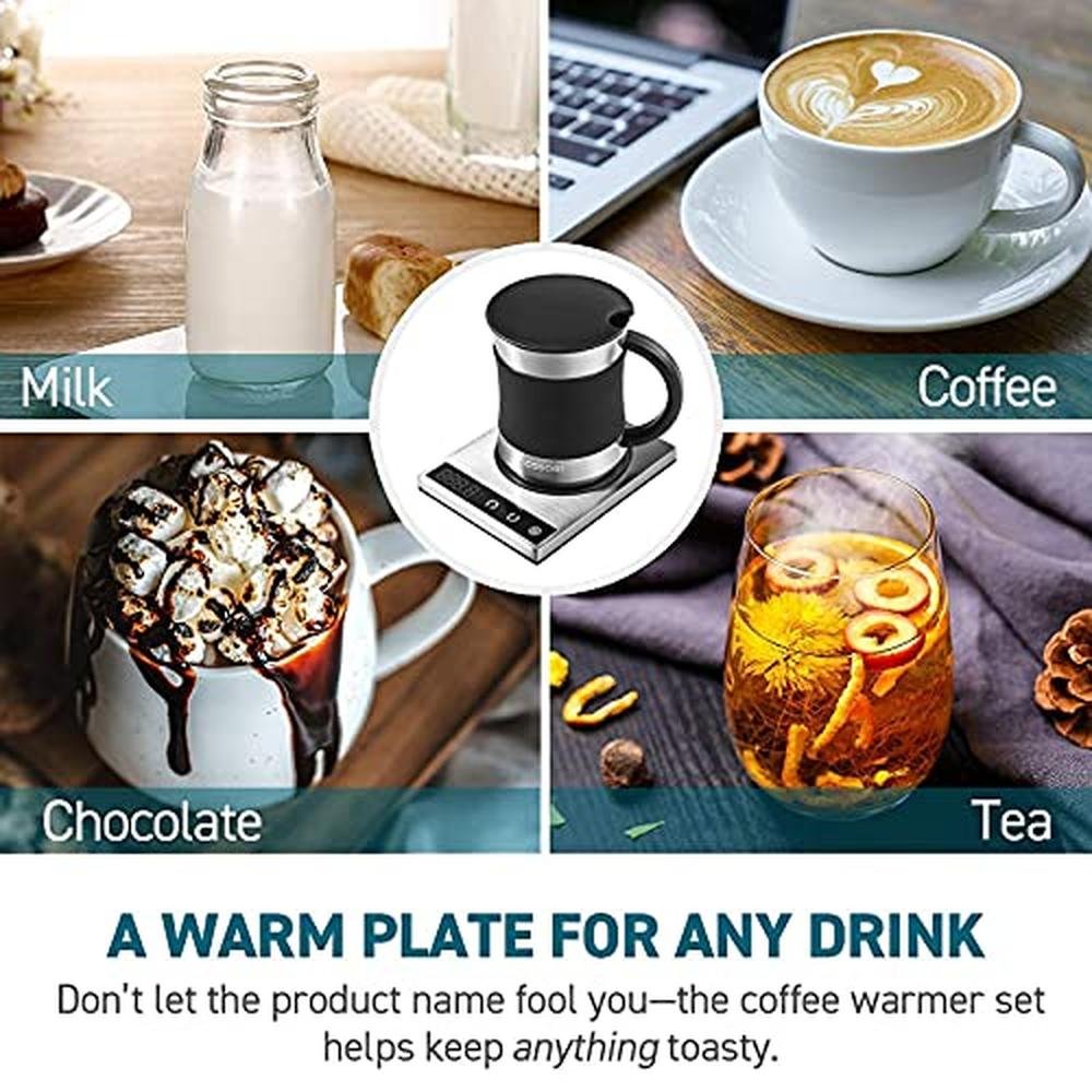 Cosori Mug Warmer: Cosori Coffee Mug Set for Desk Cup – Side View