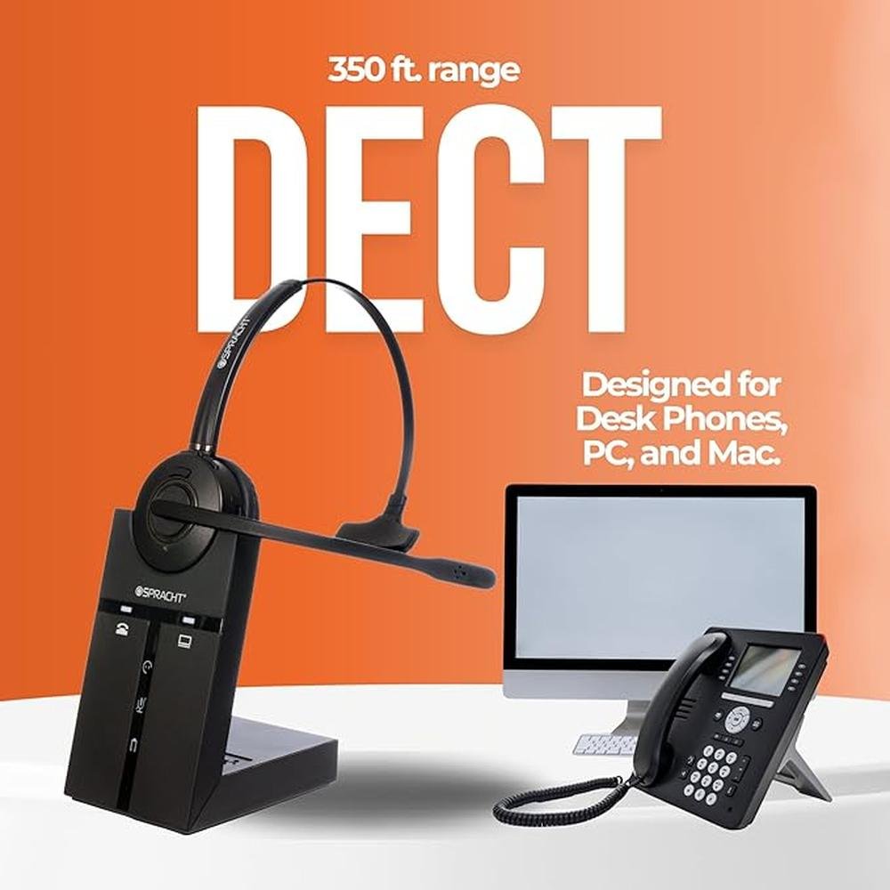 Spracht HS-2020 Single Ear Wireless Headset – Side View