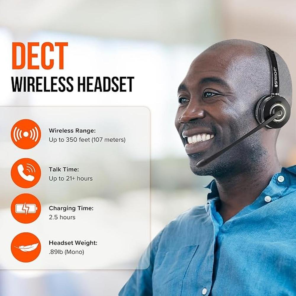 Spracht HS-2020 Single Ear Wireless Headset – In Use