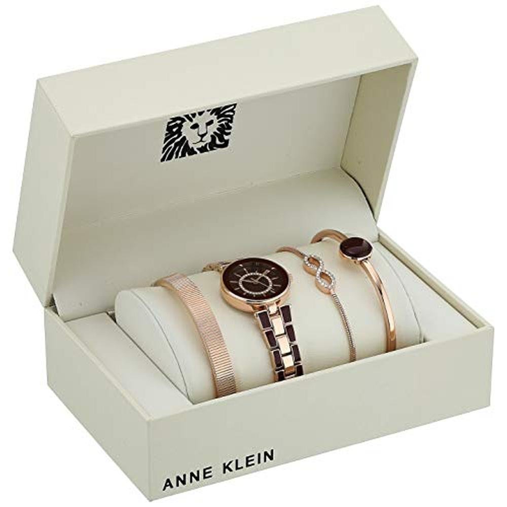 Anne Klein Women's Premium Crystal Accented Watch and – Side View