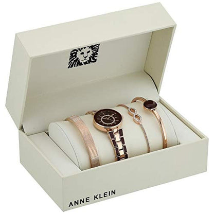 Anne Klein Women's Premium Crystal Accented Watch and – Side View