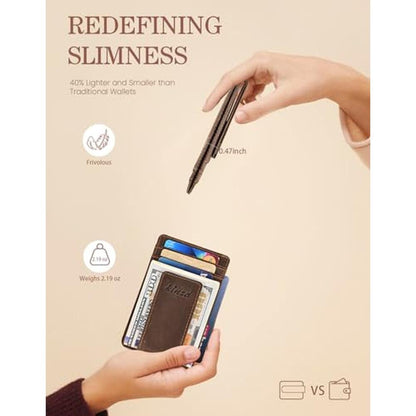 kinzd Money Clip: Front Pocket Wallet – Side View