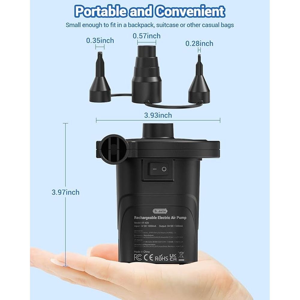 Air Pump: Dr. Meter Rechargeable 4000mAh Battery Air – Packaging
