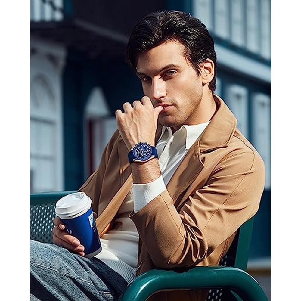 Watch Men: BY BENYAR Analog Quartz Chronograph Waterproof – Side View