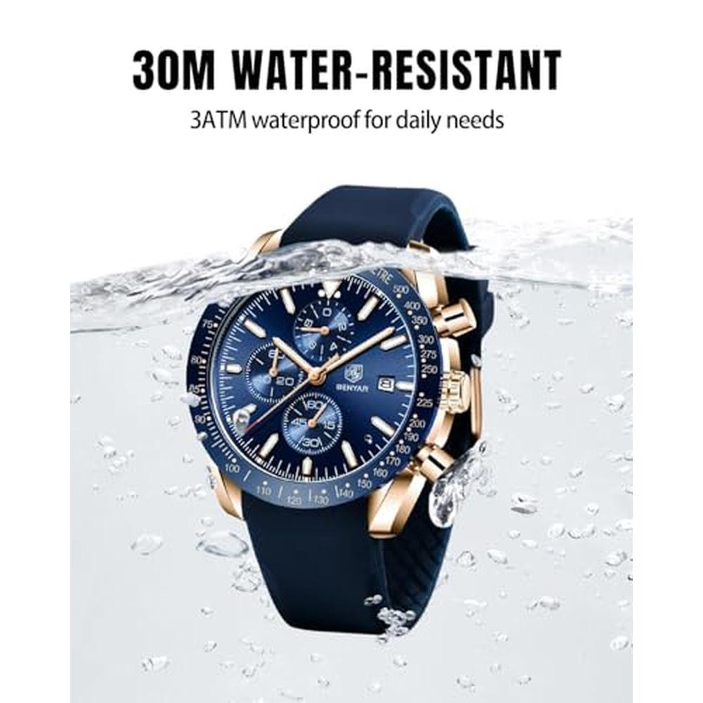 Watch Men: BY BENYAR Analog Quartz Chronograph Waterproof – Packaging