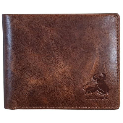 BULL GUARD Mens RFID Blocking Bifold Wallet Soft Genuine – Front View