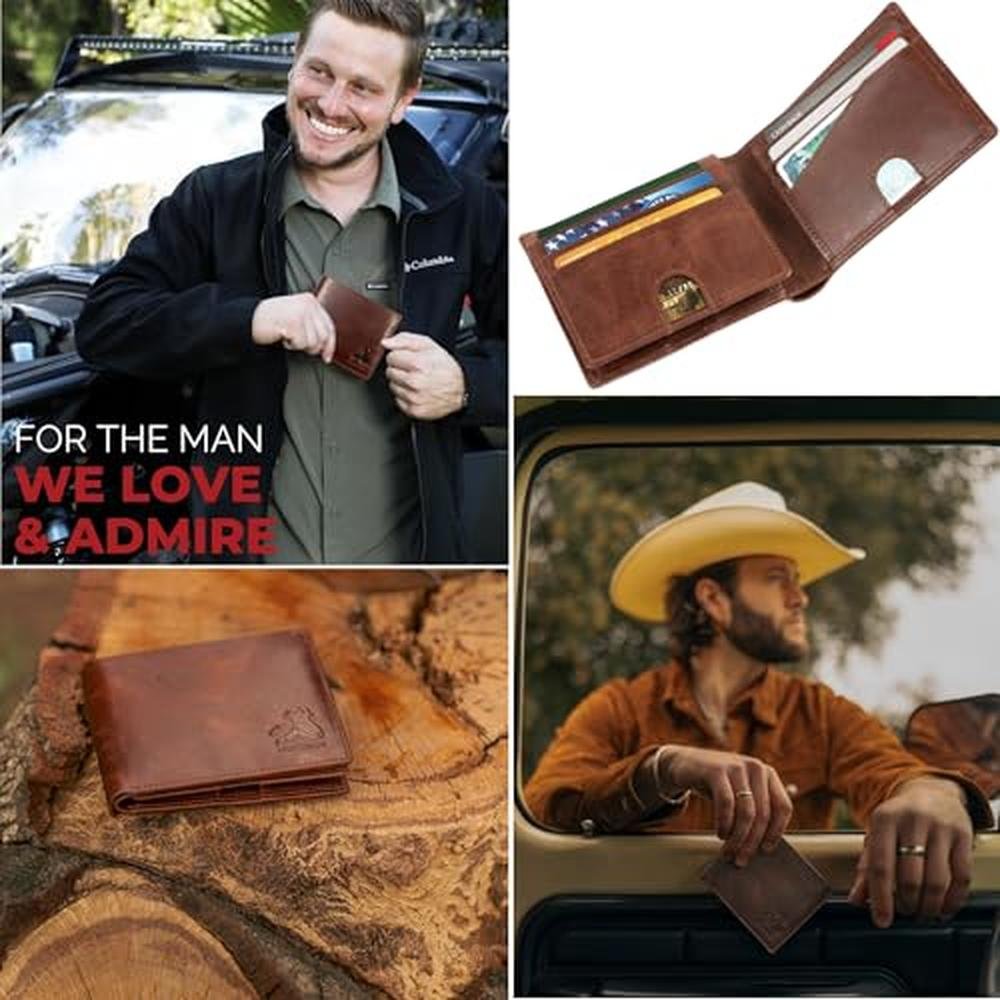 BULL GUARD Mens RFID Blocking Bifold Wallet Soft Genuine – Packaging